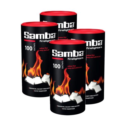 Samba Firestarters Firelighters Odourless Oven Stove Fireplace BBQ Pack 400