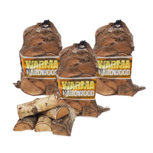 Hardwood Logs Kiln Dried Firewood Nets x 3