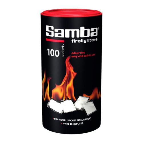 Samba Firestarters Firelighters Odourless Oven Stove Fireplace BBQ Pack 100