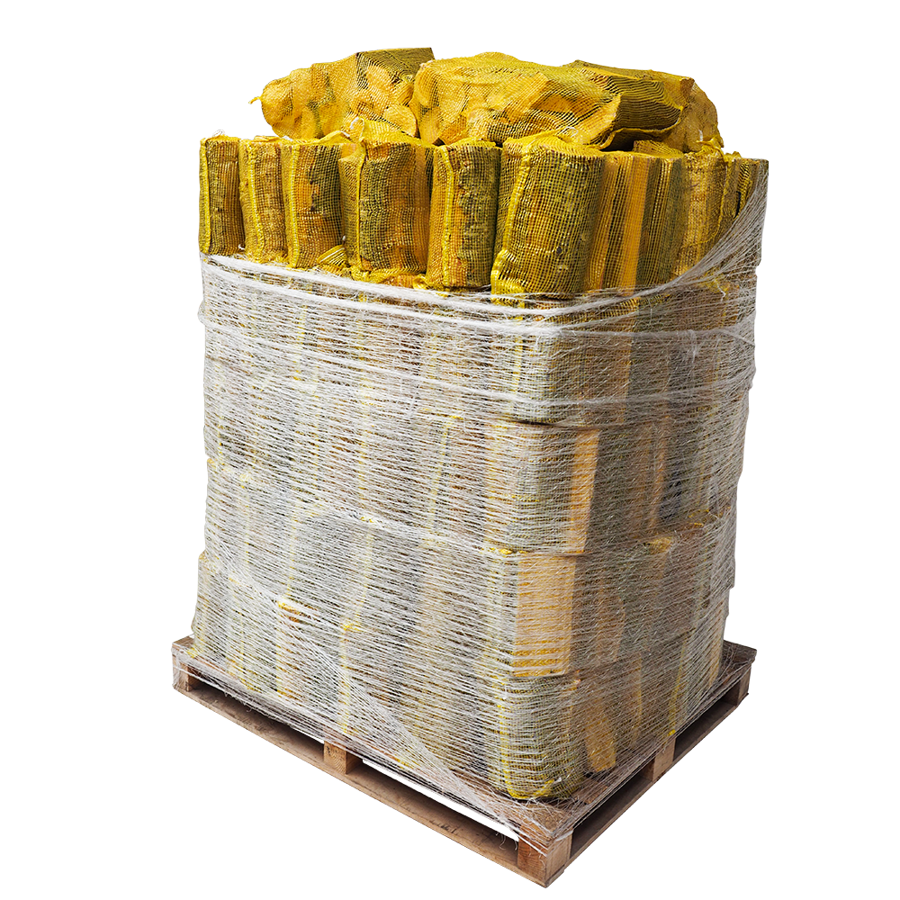 Pallet Load of Kiln Dried Hardwood Logs - 80 Nets of Logs
